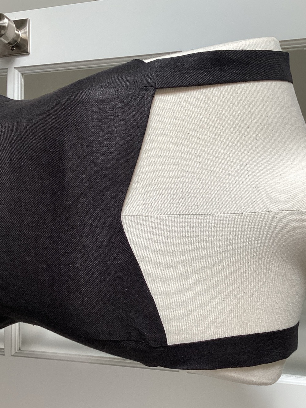 NWT Sézane Salie Black Square-Neck Fit & Flare Mini Dress - Picture 6 of 15